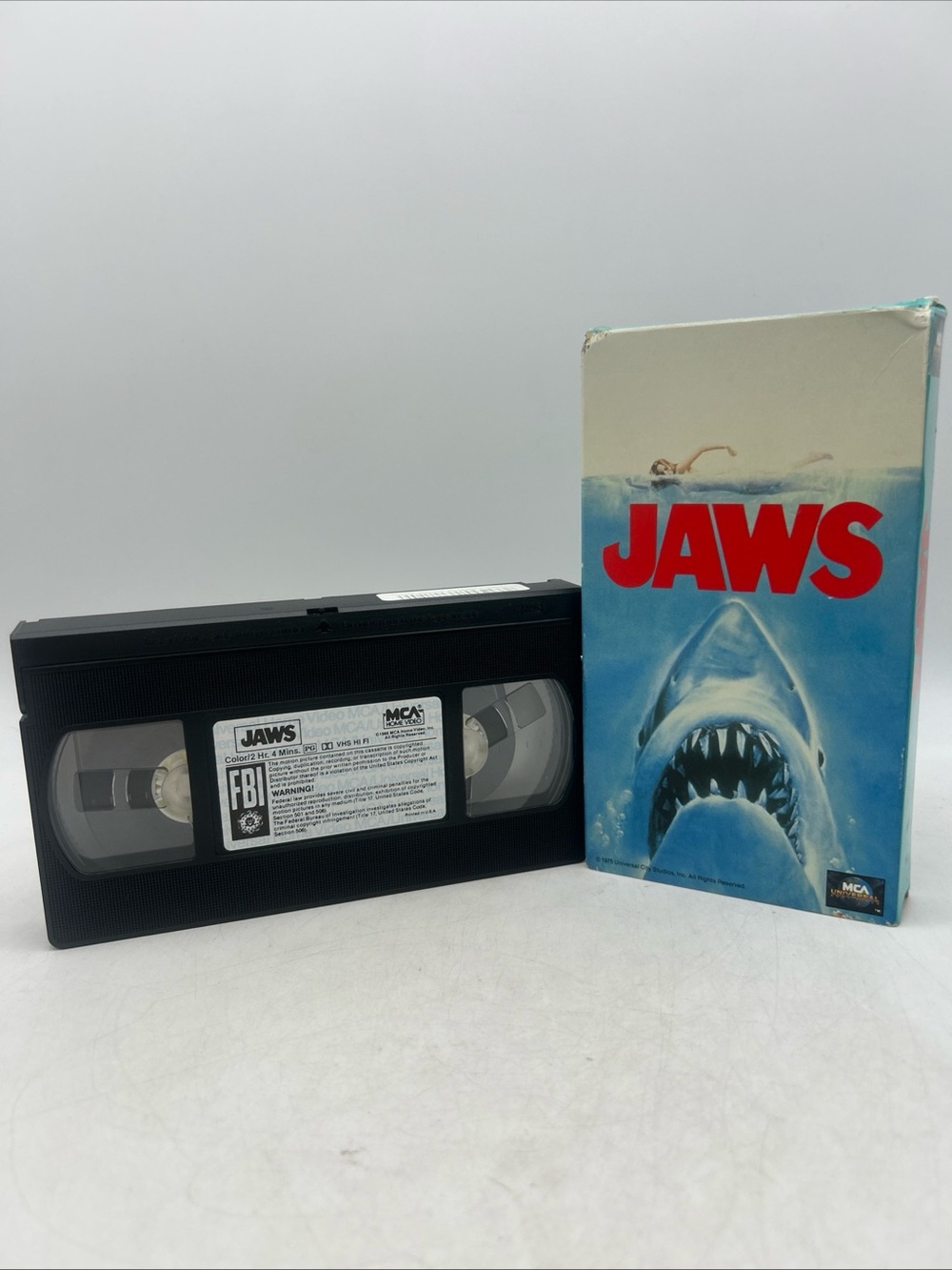 Jaws (VHS, 1975-1991) MCA Universal Home Video Classic Horror Steven Spielberg